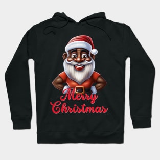 Black Santa, African American Santa Hoodie